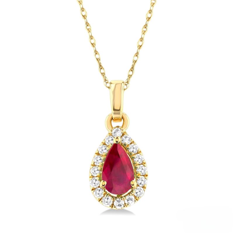 Ruby  / Diamond  Pendant